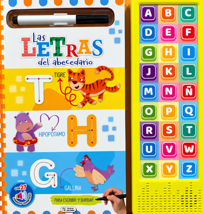 Imagen de LAS LETRAS DEL ABECEDARIO (PARA ESCRIBIR Y BORRAR) / EDICIONES SALDAÑA