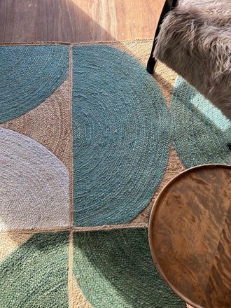alfombra yute de colores 