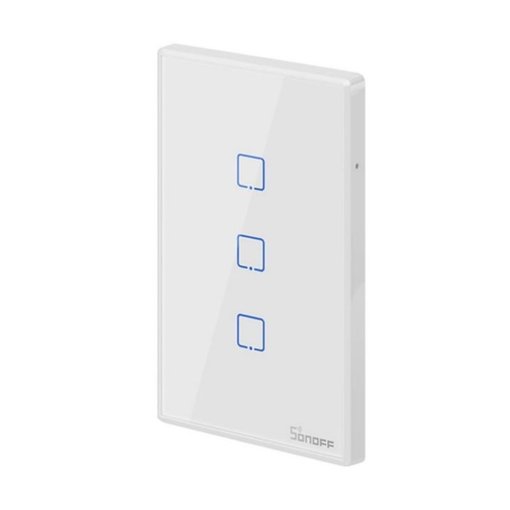 Imagen de Sonoff T2US3C Interruptor Pared 3 Botones WiFi y 433 MHz