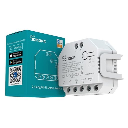 Imagen de Sonoff DUALR3 Interruptor WiFi Inteligente Mide Consumo