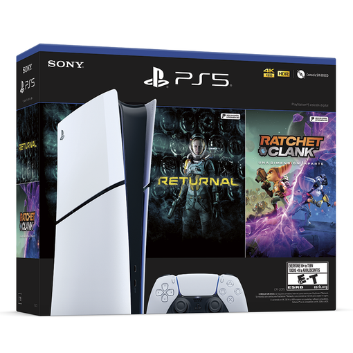 Imagen de Consola PS5 PlayStation 5 Digital Sony Slim - Incluye 2 juegos (Returnal + Ratchet & Clank)