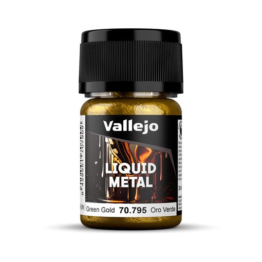 Imagen de Vallejo Pintura Liquid Metal Oro Verde 35 ml.