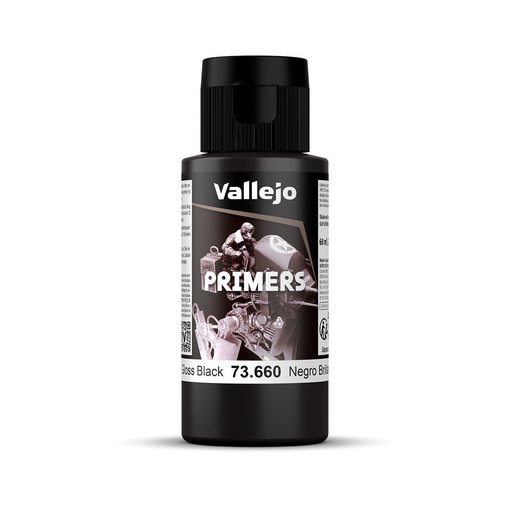 Imagen de Vallejo Metal Color Imprimación Negro Brillante (Gloss Black Primer) 60 ml – 73.660