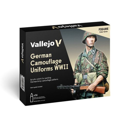 Imagen de Vallejo Pinturas Figure Set German Camo Un. WWII (16x18 ml)