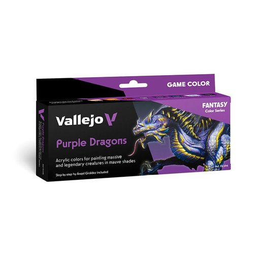 Imagen de Vallejo Pinturas Fantasy Set Purple Dragons (8 x 18 ml)