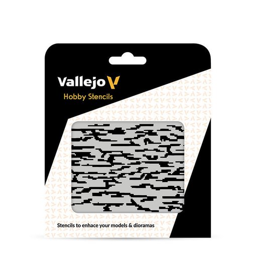 Imagen de Stencil Vallejo Camuflaje Pixelado Moderno ST-CAM004 125x125