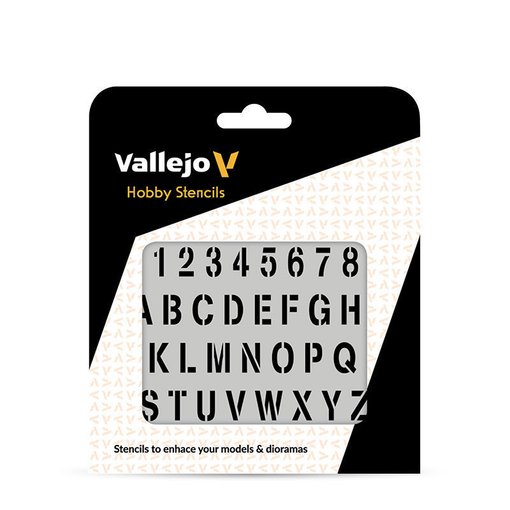 Imagen de Vallejo Stencils Alfabeto de Estampación 125 x 125 mm