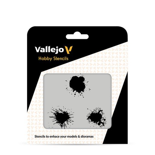Imagen de Stencil Vallejo Manchas de Pintura ST-TX005 125x125 mm