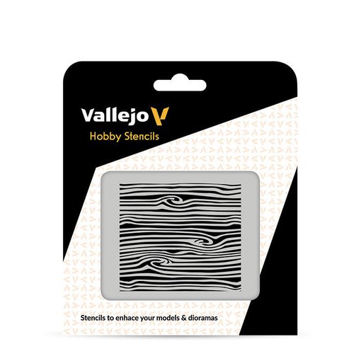 Imagen de Stencil Vallejo Vetas de Madera N.º 2 ST-TX007 125x125 mm