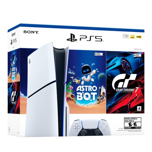 Imagen de Consola PlayStation 5 Slim con Lectora de Disco 1TB  - Incluye 2 Juegos (Astro + Gran Turismo 7)