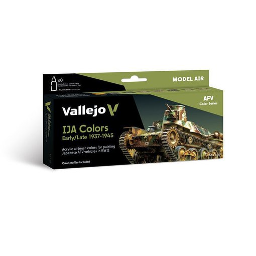 Imagen de Vallejo AFV Set IJA Colors Early/Late 1937-1945 (8 x 18 ml)