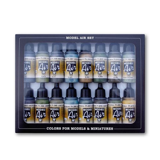Imagen de Vallejo Pinturas Air War Set Colores RLM (16 x 17 ml)