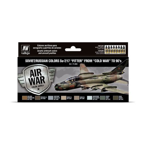 Imagen de Set Vallejo Model Air Su-7/17 Fitter 71.604 (8 x 17 ml)