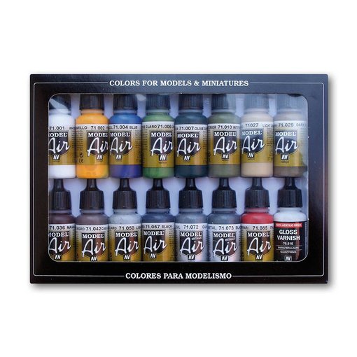 Imagen de Set Vallejo Model Air Building Colors 71.192 16 Colores