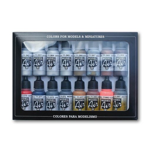 Imagen de Vallejo Pinturas Effects Set Efectos Metálicos (16 x 17 ml)
