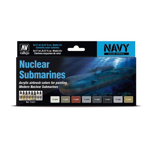 Imagen de Vallejo Pinturas Navy Set Nuclear Submarines (8 x 17 ml)