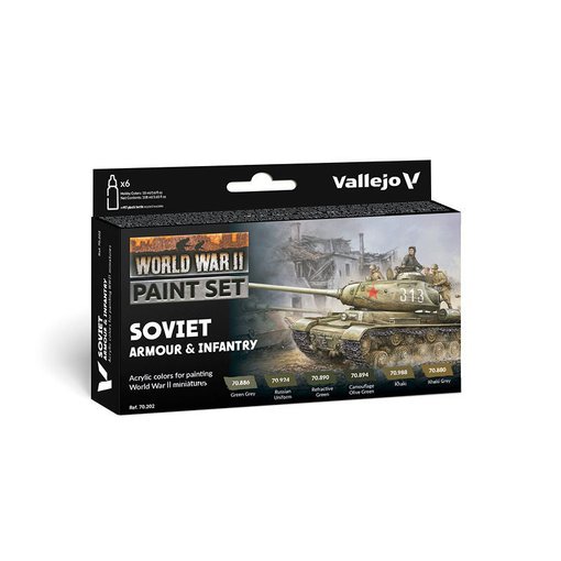 Imagen de Vallejo Wargames Set WWII Soviet Armour & Infantry (6x18ml)