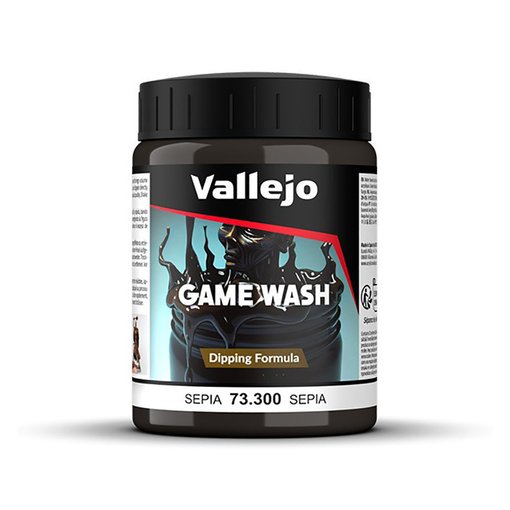 Imagen de Vallejo Pinturas Game Wash Formula de Inmersión Sepia 200 ml