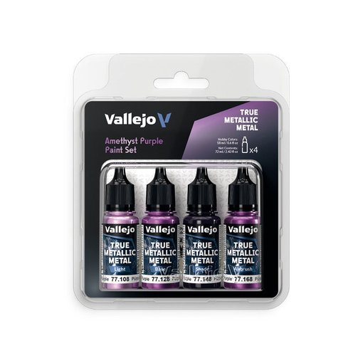 Imagen de Vallejo True Metallic Metal Set Purpura Amatista (4 x 18ml)