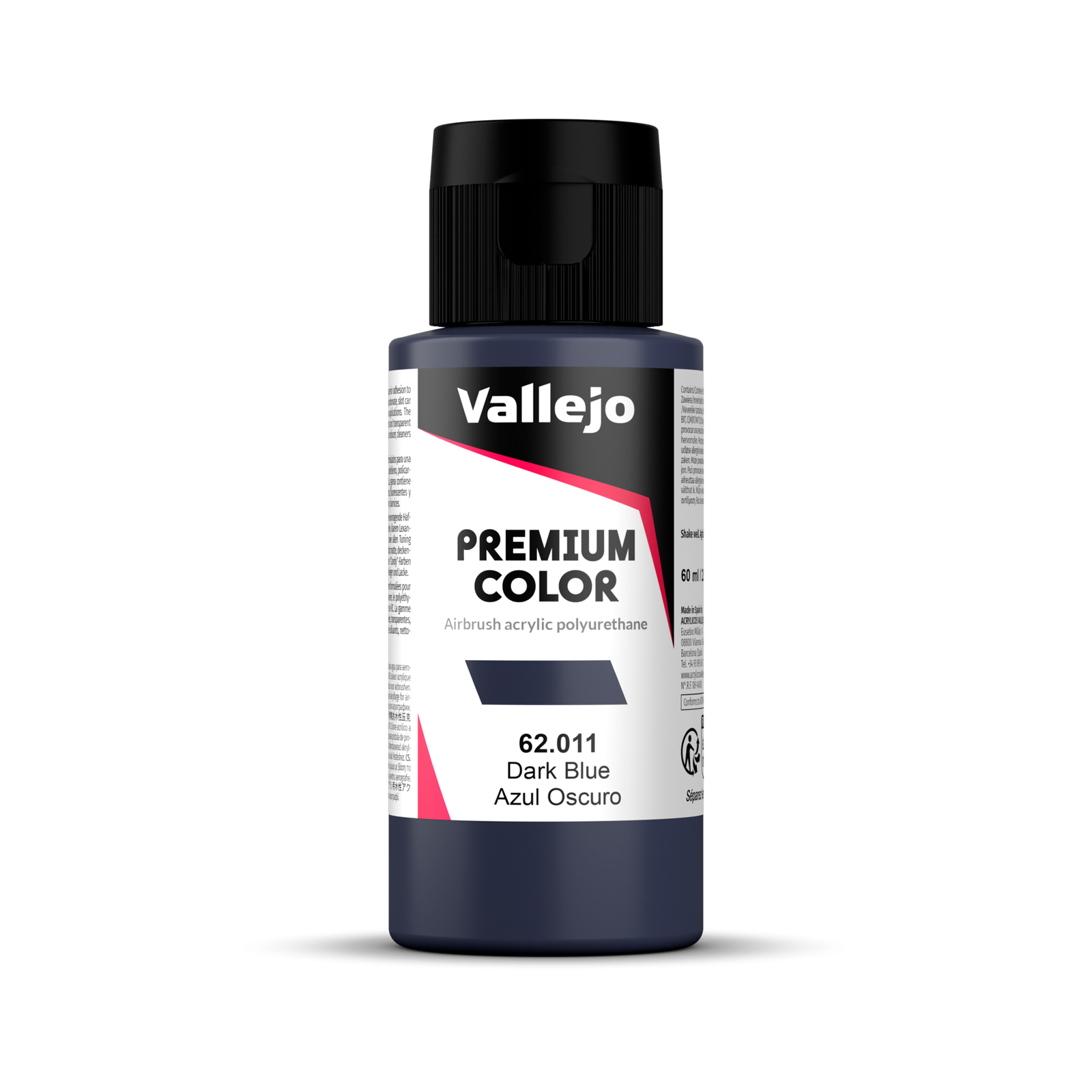 Mecha Azul Vallejo Pintura Premium Color Azul Oscuro 60 ml. | Macrotec