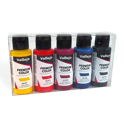 Imagen de Vallejo Premium Color Set Transparentes Candy (5 x 60ml)