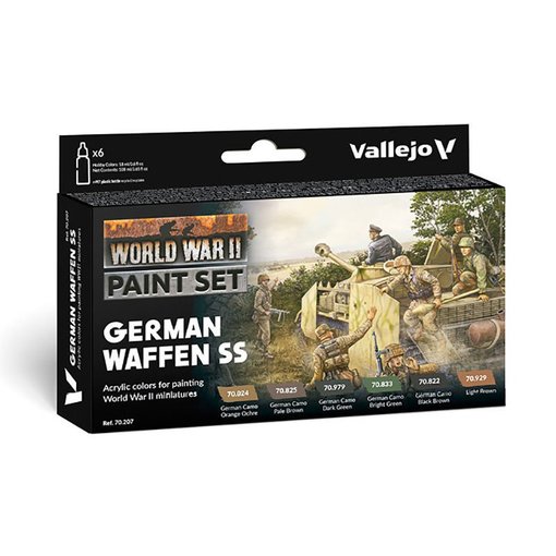 Imagen de Set Vallejo Model Color Waffen SS WWII 70.207 (6 x 18 ml)