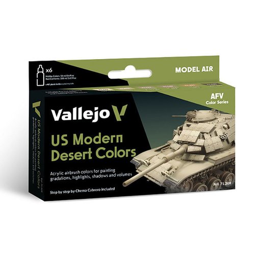 Imagen de Set Vallejo Model Air US Modern Desert 71.209 (6 x 18 ml)