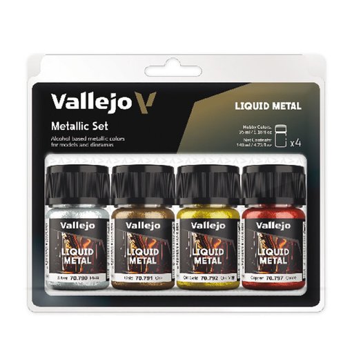 Imagen de Vallejo Pinturas Liquid Metal Metallic Set (4 x 35 ml.)