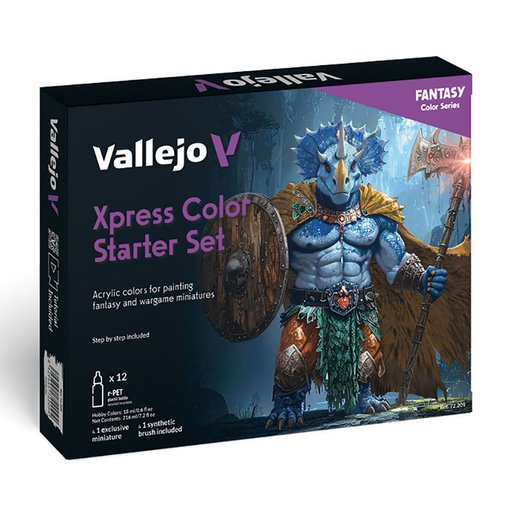 Imagen de Set Vallejo Xpress Color Starter 72.209 + Figura y Pincel