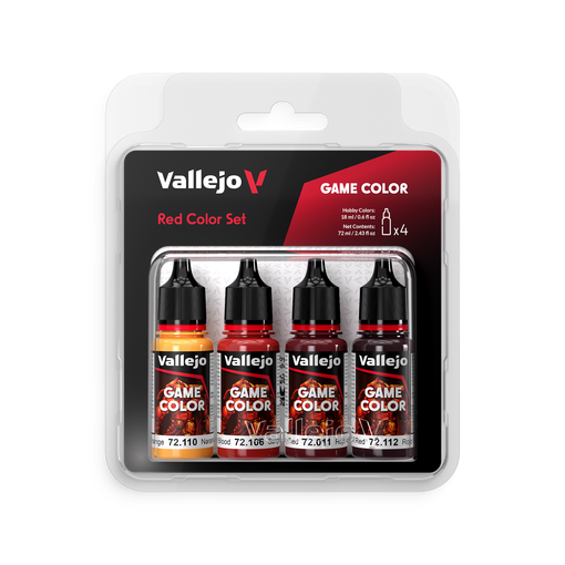 Imagen de Vallejo Pinturas Game Color Rojo Set (4 x 18 ml.)