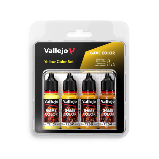 Imagen de Vallejo Pinturas Game Color Amarillo Set (4 x 18 ml.)
