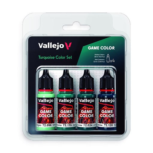 Imagen de Vallejo Pinturas Game Color Turquesa Set (4 x 18 ml.)