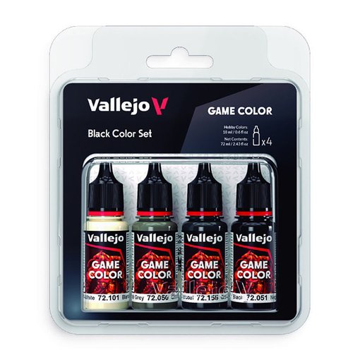 Imagen de Vallejo Pinturas Game Color Negro Set (4 x 18 ml.)