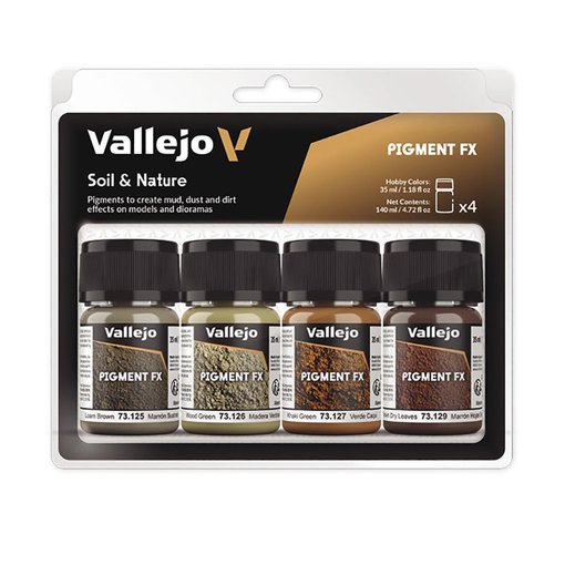 Imagen de Set Vallejo Pigments FX Tierra y Naturaleza 73.188 (4x35 ml)