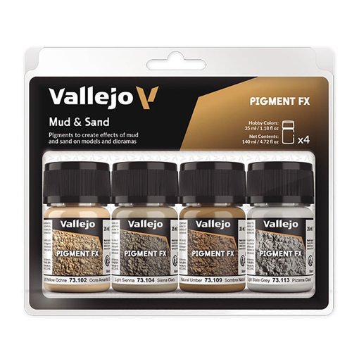 Imagen de Set Vallejo Pigments FX Barro y Arena 73.191 (4x35 ml)