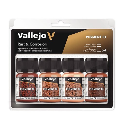 Imagen de Set Vallejo Pigments FX Óxido y Corrosión 73.194 (4x35 ml)