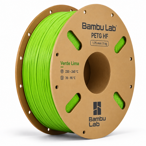 Imagen de Filamento PETG HF Bambu Lab Verde Lima con Carrete