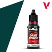 Pintura Vallejo Game Color Ink Turquesa Oscuro 72.084 con muestra de color