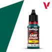 Pintura Vallejo Game Color Fluo Verde Frío Fluorescente 72.161 con muestra de color
