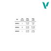 Tabla de medidas de los pinceles Vallejo Weathering Round S, M y L