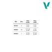 Tabla de medidas de los pinceles angulares Vallejo Blender S, M y L
