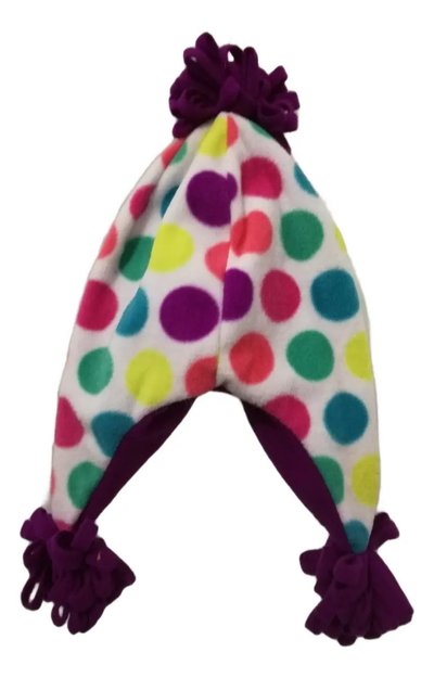 Imagen de Gorro Polar Con Orejera Bolita De Colores Nena De 4 A 7 Años Violeta S/m