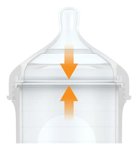 Imagen de Pack X 3 Mamadera anticólico Boon, con bolsa y tetina de silicona 8oz (236 Ml)-fucsia