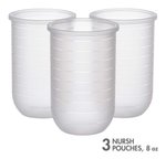 Imagen de Pack X 3 Mamadera anticólico Boon, con bolsa y tetina de silicona 8oz (236 Ml)
