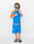 Imagen de Short Licra Agua Surf Protección Uv Playa Piscina Tuga Niños Naranja 2 A 3 Años