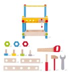 Imagen de Banco con herramientas de trabajo en madera Bigjigs