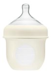 Imagen de Pack X 3 Mamadera Boon anticólico con bolsa y tetina de silicona 4oz (118 Ml)-Beige