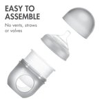 Imagen de Pack X 3 Mamadera Boon anticólico con bolsa y tetina de silicona 4oz (118 Ml)-Beige