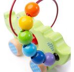 Imagen de Juego cocodrilo de madera de arrastre y motricidad fina Bigjigs