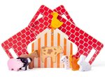 Imagen de Casa Granja de encastre y clasificación en madera Bigjigs